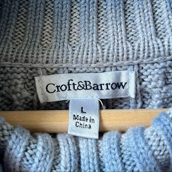 Reworked Handmade Tie Dye Indigo Croft&Barrow Chunky Turtleneck Sweater. -CA4 - Picture 5 of 12